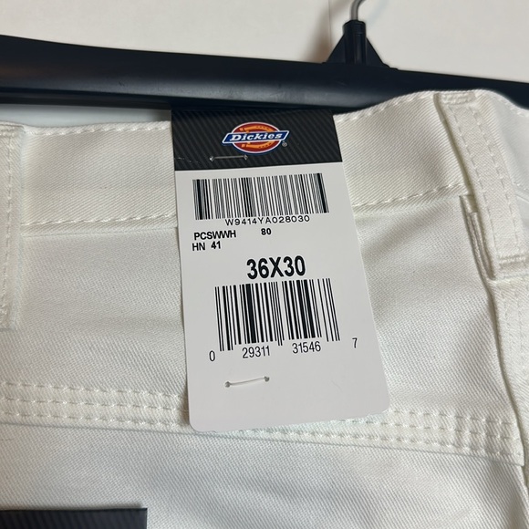 Dickies White Utility Pants Relaxed Fit Size 36x30 - Picture 7 of 11